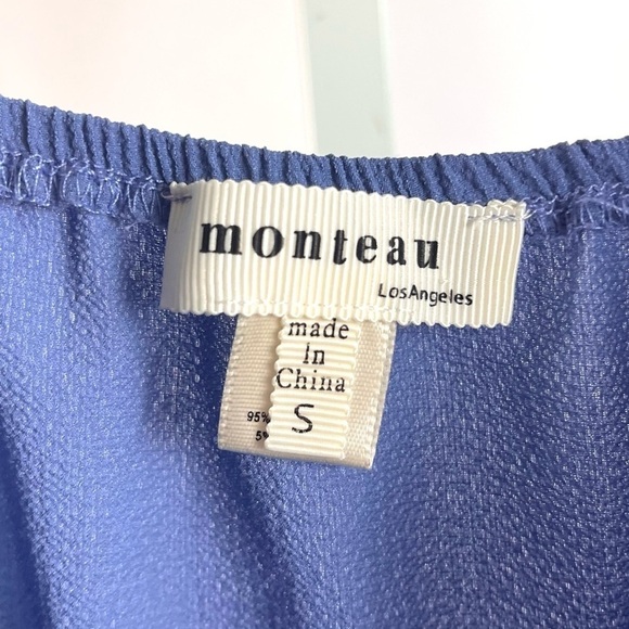 Monteau Small Scallop Flowy Tank Top Office Feminine Boxy Summer Retro - Picture 4 of 7